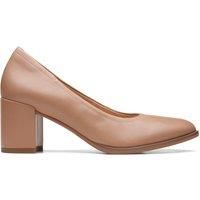 Clarks Freva55 Court Shoes - Praline Leather