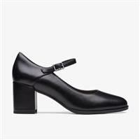 Clarks Freva55 Strap Leather Shoes in Black Standard Fit Size 4
