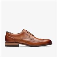 Clarks Craft Arlo Limit Leather Shoes in Tan Standard Fit Size 6