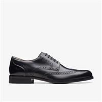Clarks Craft Arlo Limit Leather Shoes in Black Standard Fit Size 6