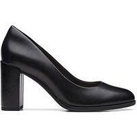 Clarks Freva85 Court Court Shoes - Black Leather