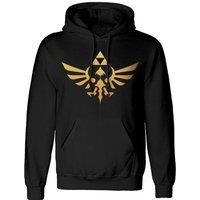 The Legend Of Zelda Men's Hyrule Logo Pullover Hoodie in Black | Size: Small