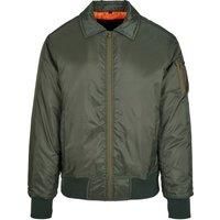 Build Your Brand Mens Collared Bomber Jacket RW8109