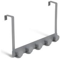 Habitat Overdoor Pack of 5 Round Hooks - Grey