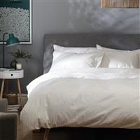 Habitat Seersucker Plain White Bedding Set - Kingsize