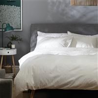 New Habitat White Seersucker Double Bedset 3 Part Set