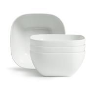 Habitat Riko Square 4 Piece Cereal Bowls - White