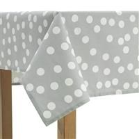Habitat Spot Wipe Clean Tablecloth - Grey and White