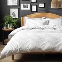 Habitat Stripe White & Grey Bedding Set - Double