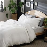 Habitat Cotton Waffle Plain White Bedding Set - Double