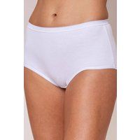Cotton Traders Women's 5 Pack Cotton Full Briefs in White | Size: 24