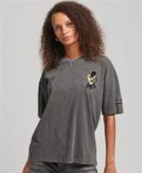 Superdry Womens Rock Graphic Loose Fit Band T Shirt Size 12