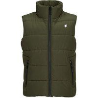 Superdry Mens Non Hooded Sports Puffer Gilet, Relaxed Fit, Zip Fastening, Dark Moss, S