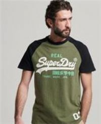 Superdry Mens Organic Cotton Vintage Logo Raglan T-Shirt Size S
