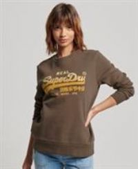Superdry Womens Vintage Logo Embellished Crew Sweatshirt Size 8