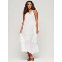 Superdry Women/'s Maxi Dress, White, UK 8
