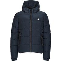 Superdry Hooded Sports Padded Coat - Navy