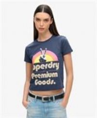 Superdry Womens 70S Retro Logo Graphic T-Shirt Size 12 - 12 Regular