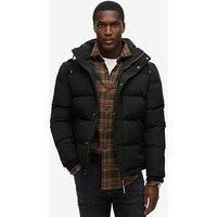 Superdry Everest Hooded Puffer Jacket Black