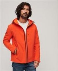 Superdry Men/'s Hooded Soft Shell Jacket, Bold Orange, S