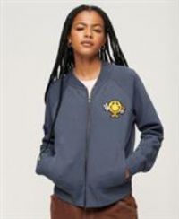 Superdry Womens Custom Embellish Jersey Bomber Jacket Size 10