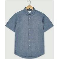 Peter Werth Leo Mens Short Sleeve Shirt Dark Indigo