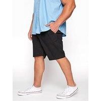 BadRhino Big & Tall Stretch Chino Shorts - Men/'s - Plus Size Curve Black