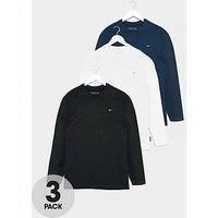 BadRhino Big & Tall 3 Pack Black & White Long Sleeve T-Shirts - Men/'s - M to 8XL