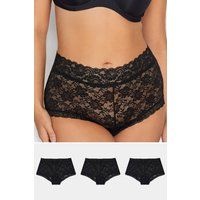 Yours Curve Women's Plus Size 3 PACK  Lace Shorts