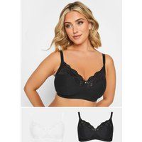 Yours Clothing 2 PACK  & White Non-Wired Soft Cup Bras