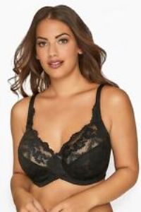 Yours Curve Womens Plus Size White Stretch Lace Underwired Bra