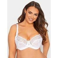 Yours Curve Womens Plus Size White Stretch Lace Underwired Bra