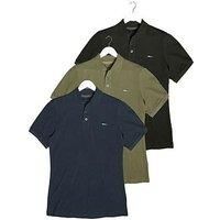 BadRhino Mens Big & Tall Multi 3 Pack Polo Shirts