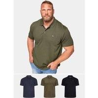 BadRhino Mens Big & Tall Multi 3 Pack Polo Shirts
