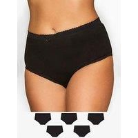 Yours Curve Plus Size 5 Pack  Cotton Full Briefs