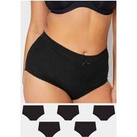 Yours Curve Plus Size 5 Pack  Cotton Full Briefs