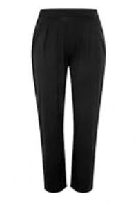 Yours Curve Pleated Wide Leg Stretch Trousers - Women/'s - Plus Size Curve Black