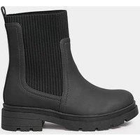 Yours Curve Plus Size Sock Chelsea Boots