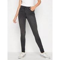 Long Tall Sally - LTS Tall Washed Ava Stretch Skinny Jeans - Women/'s Black
