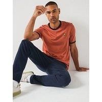 Lyle & Scott SS T-Shirts Ringer T-Shirt X940 Brick/Dark Navy, S