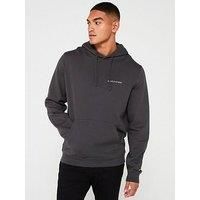 Lyle & Scott Lyle & Scott Embroidered Overhead Hoodie - Dark Grey