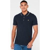 Lyle & Scott Men/'s Tipped Polo Shirt, Dark Navy/White, M