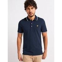 Lyle & Scott Men/'s Tipped Polo Shirt, Dark Navy/White, XXL