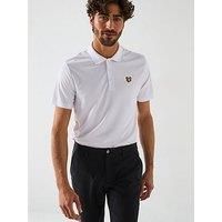 Lyle & Scott Mens Golf Tech Eagle Polo Shirt - White - L