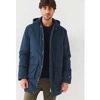 Lyle & Scott Lyle & Scott Wadded Parka Coat- Blue
