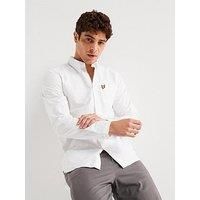 Lyle & Scott Men/'s Oxford Shirt - 100% Cotton | Button-Down Collar and Oxford Weave | XS-XXL, 626 White, S
