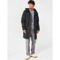 Lyle & Scott Longline Parka Coat Black JK2106V