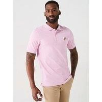 Lyle & Scott Mens Short Sleeve Polo Shirt Pink Light X574 L