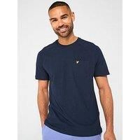 Lyle & Scott Men/'s Linen Blend Raglan T-Shirt, Dark Navy, S