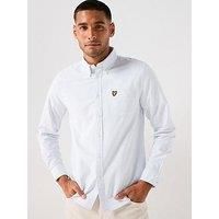 Lyle & Scott Stripe Oxford Long Sleeve Shirt - Light Blue